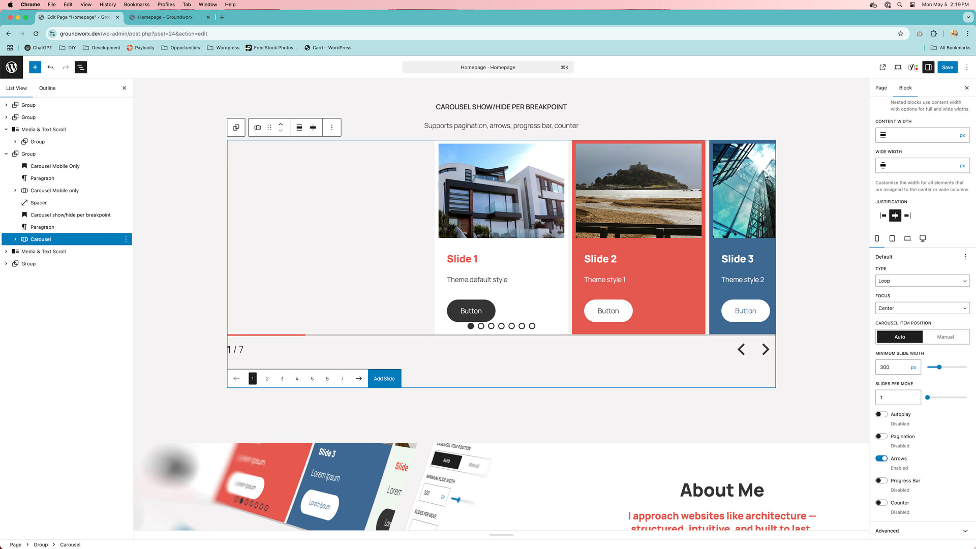 Introducing the Groundworx Carousel Block for WordPress
