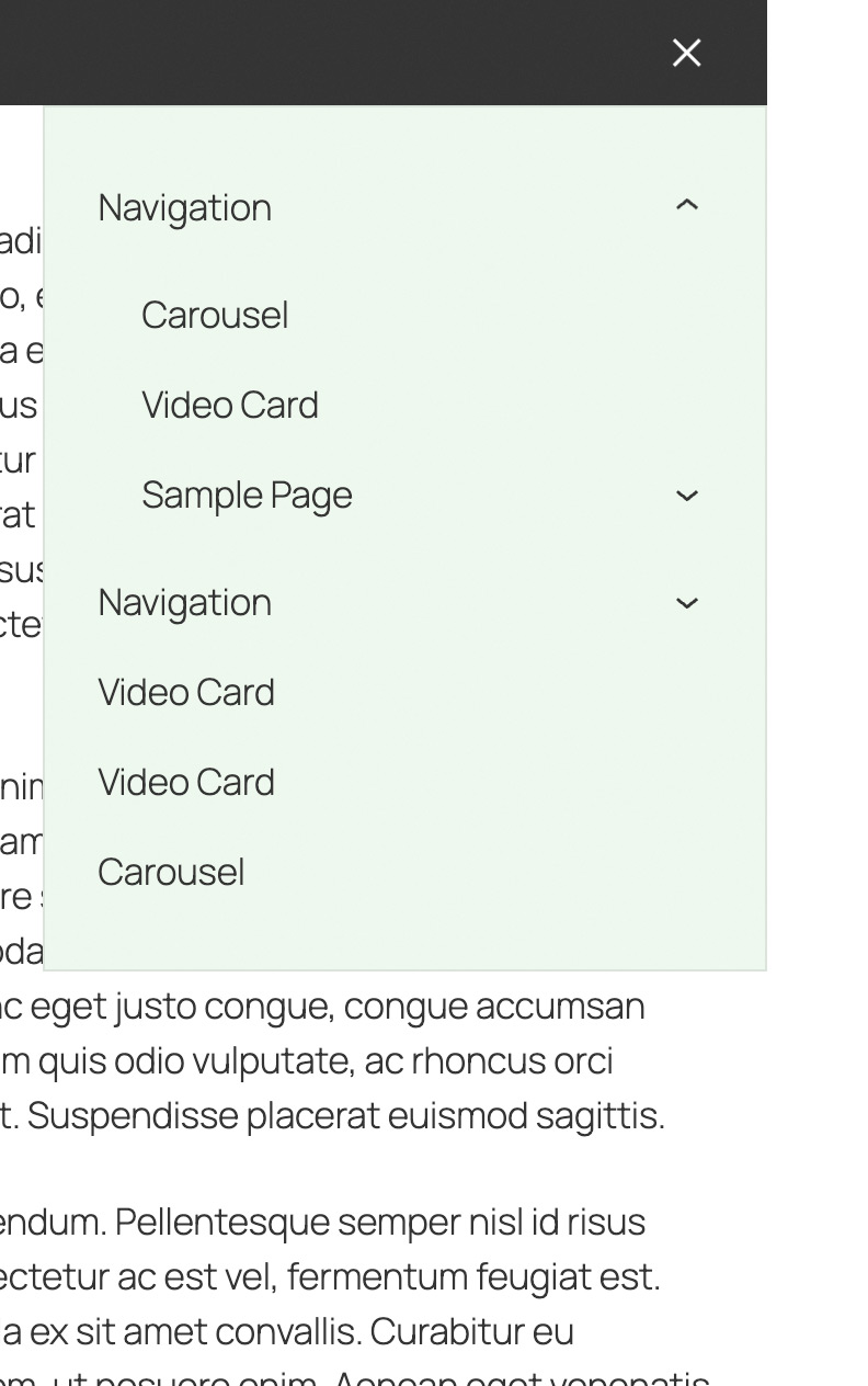 Groundworx Navigation Stacked Menu