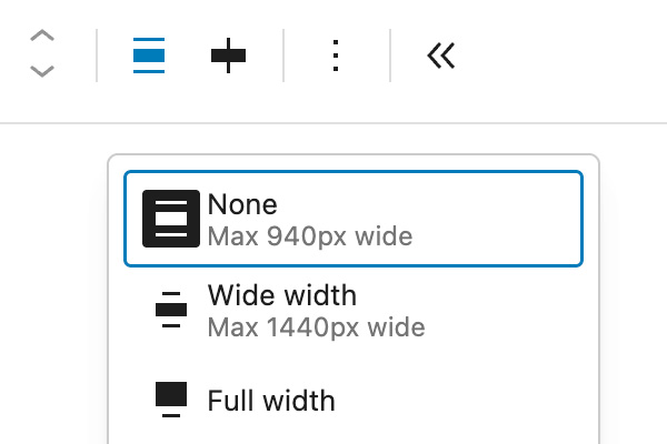 Extended features for WordPress wide width