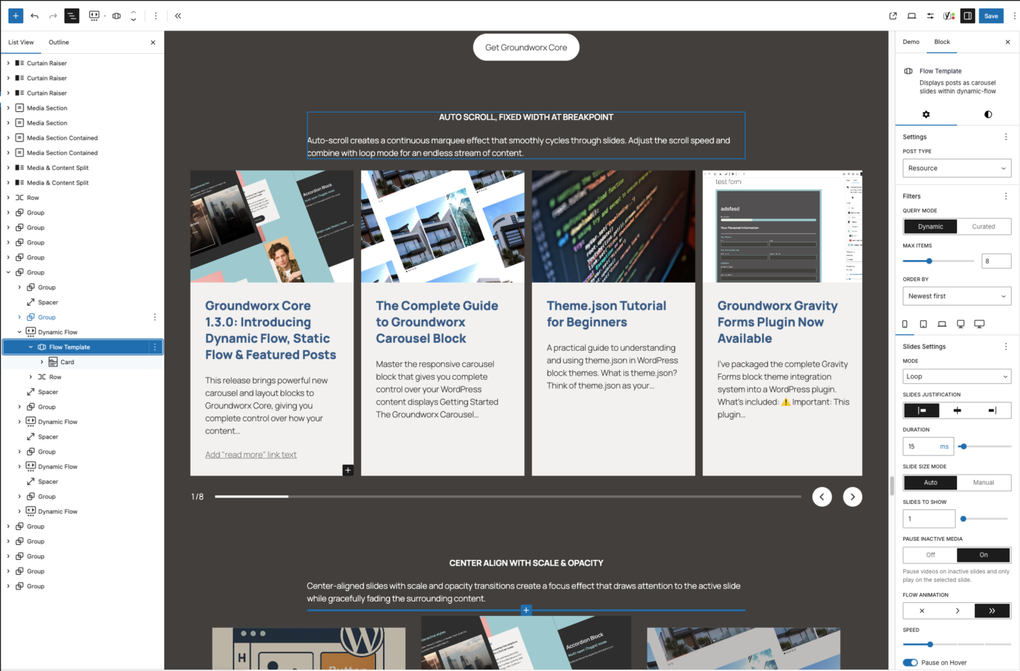 feature curated post or dynamic post type by filter, dates and more