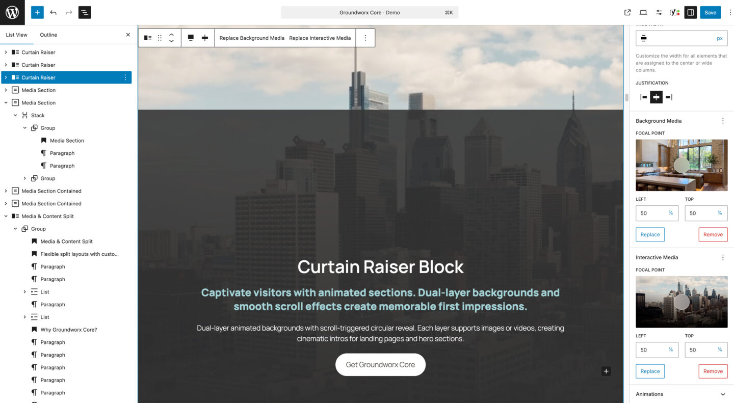 Groundworx Curtain Raiser