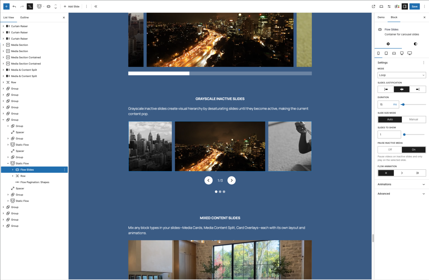 Gutenberg Carousel block