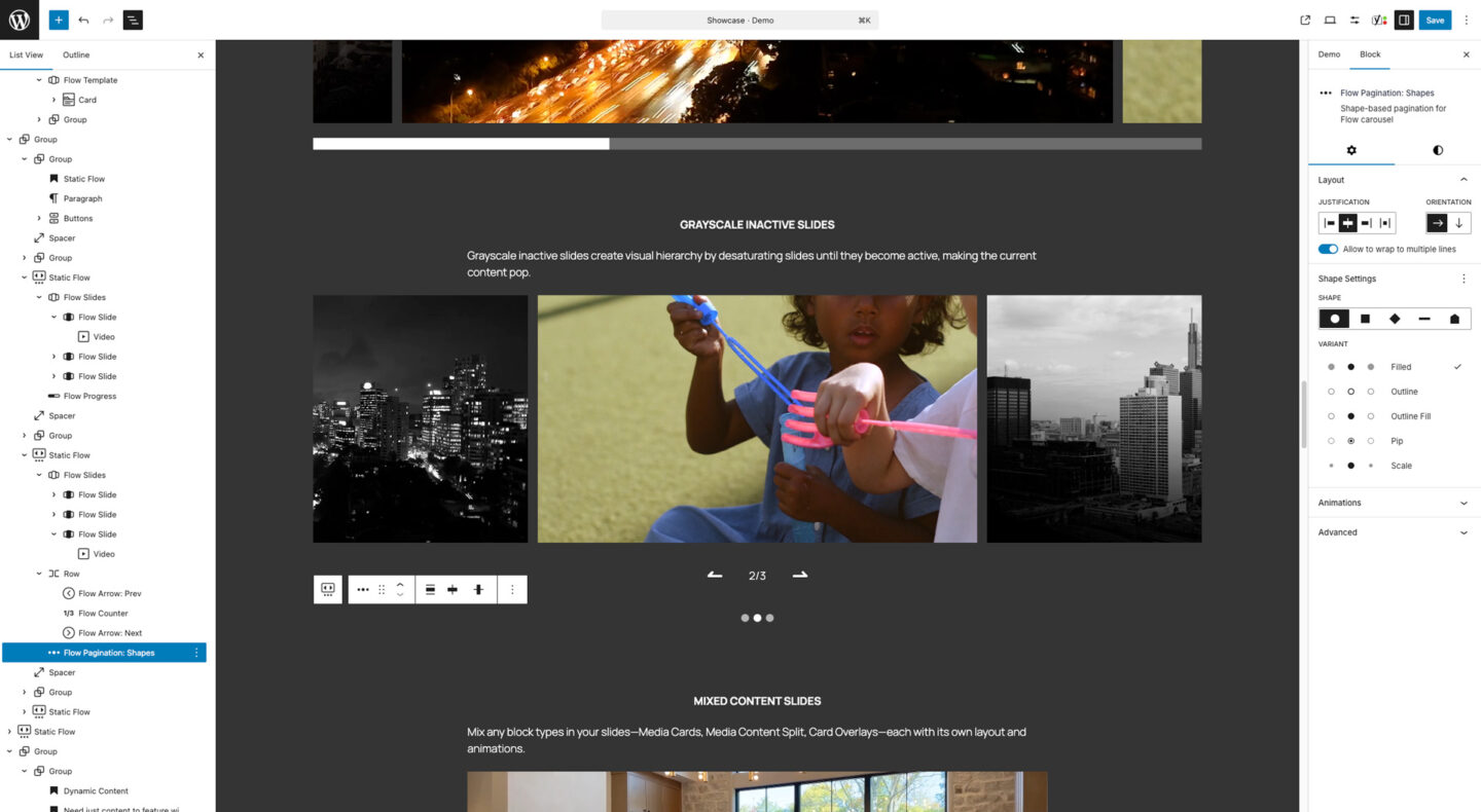 Groundworx Flow Pagination Shapes