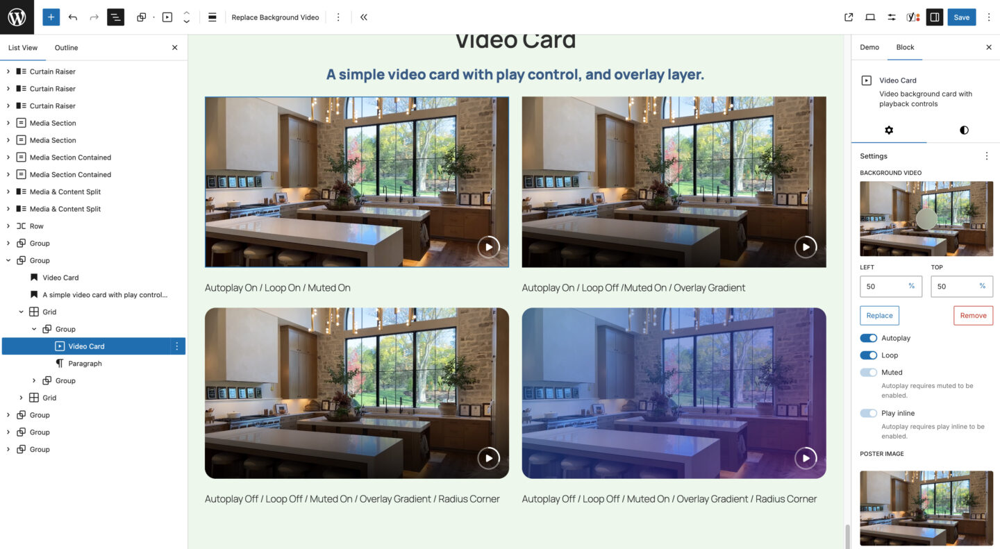 Cards and Sections Video Card
